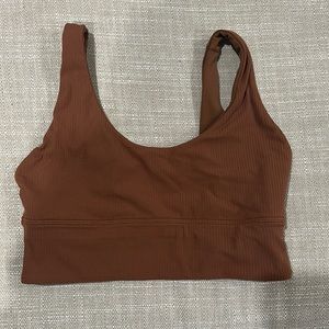 Lululemon brown ribbed align sports bra size 6